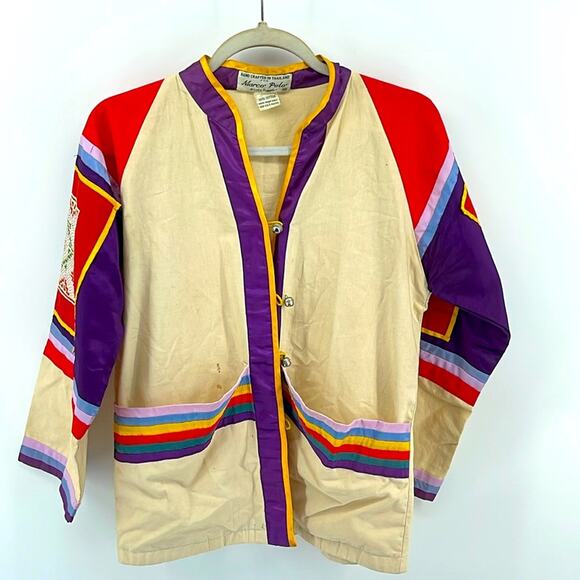 Vintage Marco Polo World Traveler cotton button up long sleeve button up top M - Picture 1 of 8